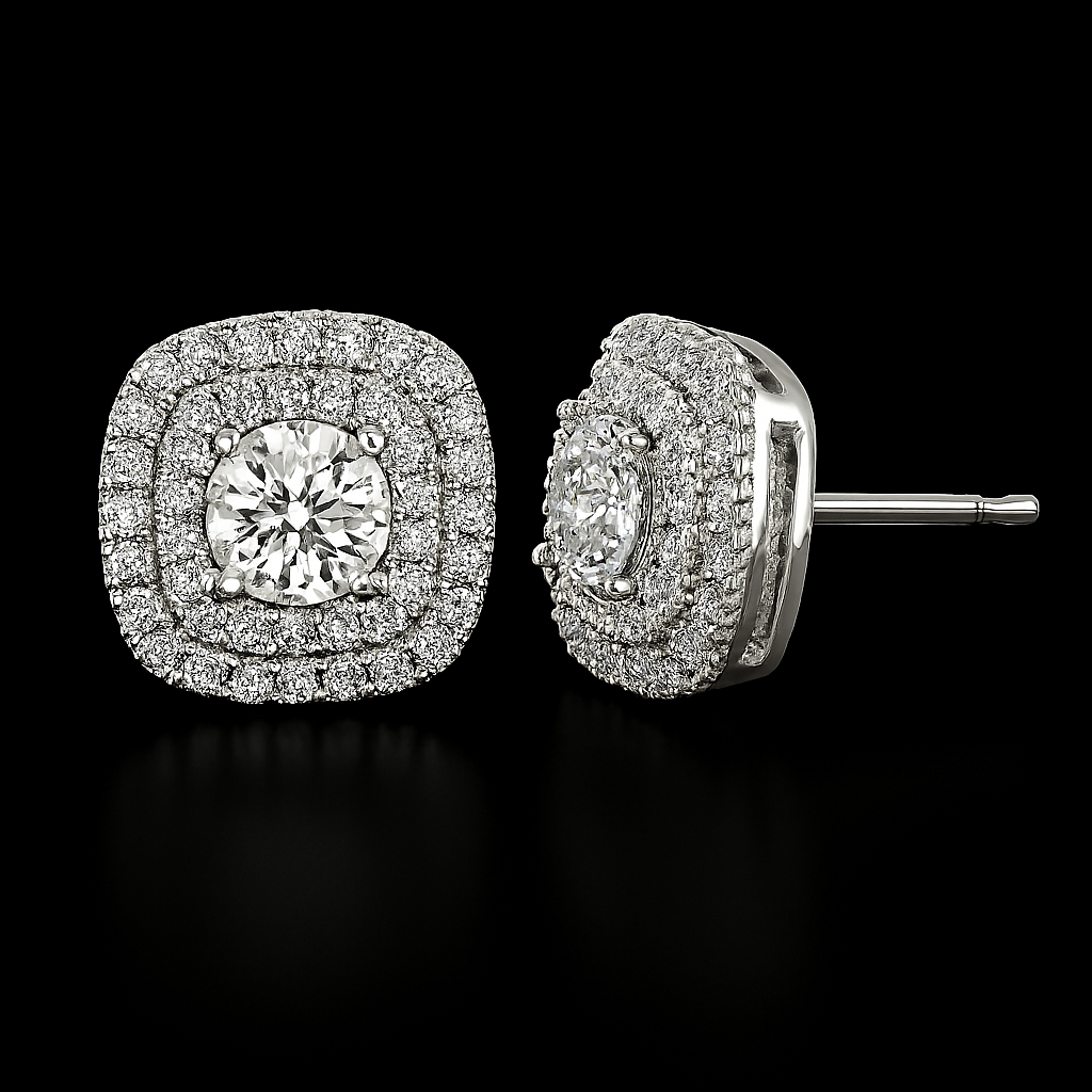 Luna Cushion Studs
